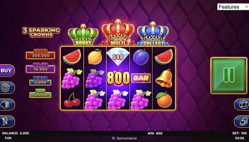 Ushindi wa mchezo wa msingi wa 3 Sparking Crowns